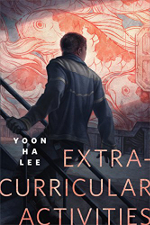 Extracurricular Activities book cover, and image of a male military office, viewed from behind.